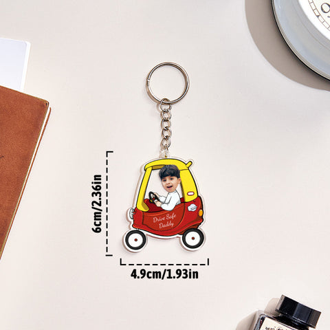 Personalized Drive Safe Keychain Custom Car Style Keychain Gifts for Daddy