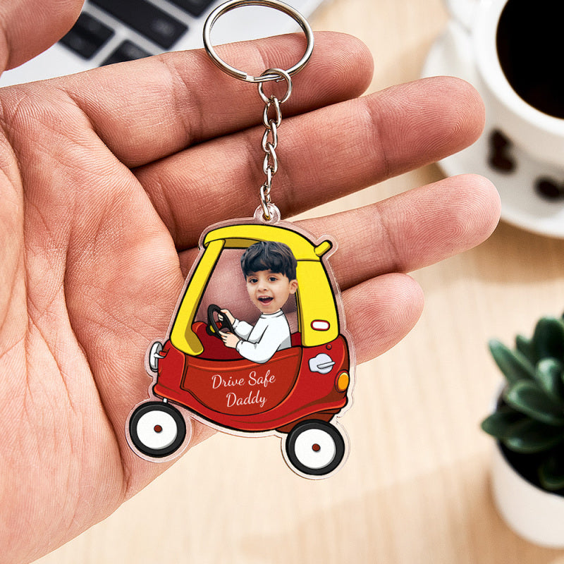 Personalized Drive Safe Keychain Custom Car Style Keychain Gifts for Daddy