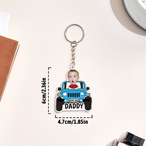 Personalized Drive Safe Keychain Custom Car Style Keychain Gifts for Daddy