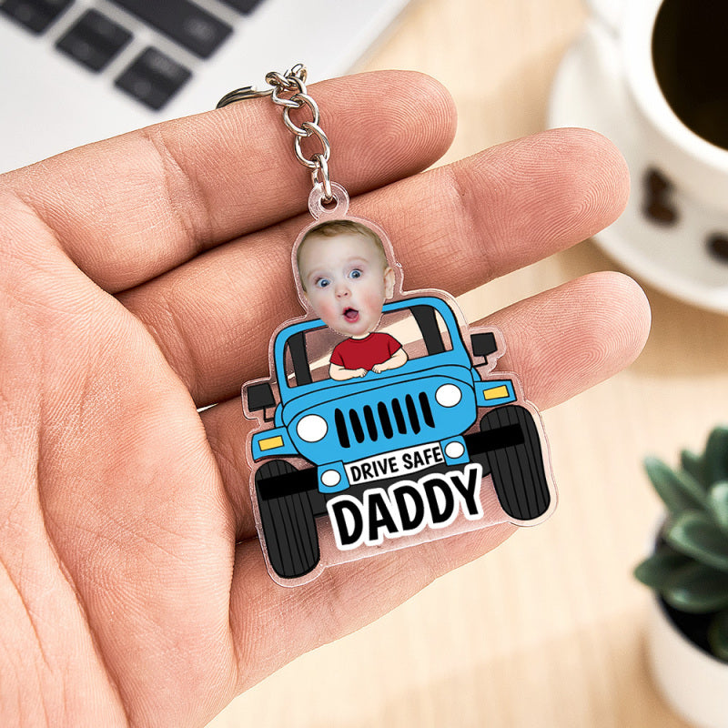 Personalized Drive Safe Keychain Custom Car Style Keychain Gifts for Daddy