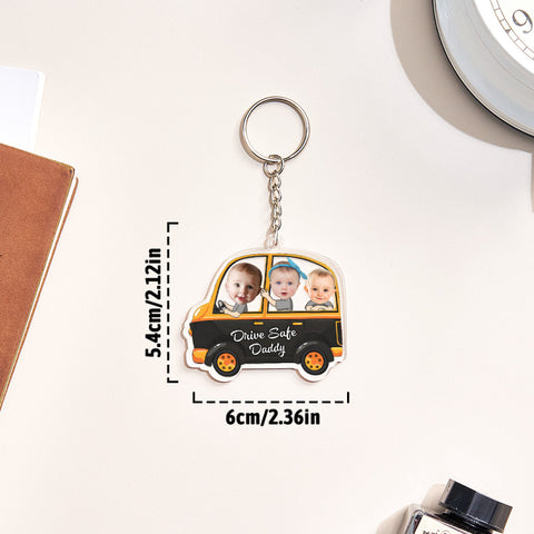 Personalized Drive Safe Keychain Custom Car Style Keychain Gifts for Daddy