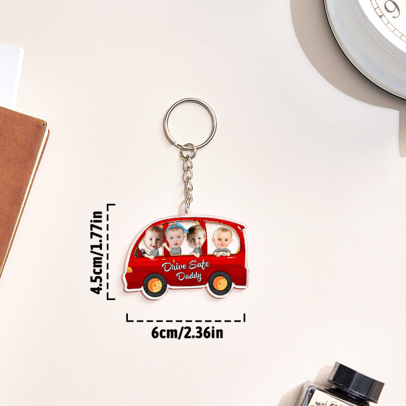 Personalized Drive Safe Keychain Custom Car Style Keychain Gifts for Daddy