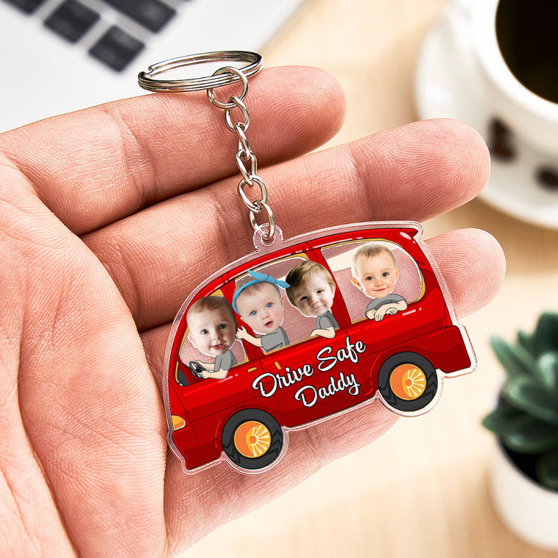 Personalized Drive Safe Keychain Custom Car Style Keychain Gifts for Daddy