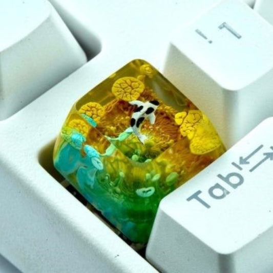 YELLOW BLUE KOI FISH – ARTISAN KEYCAP