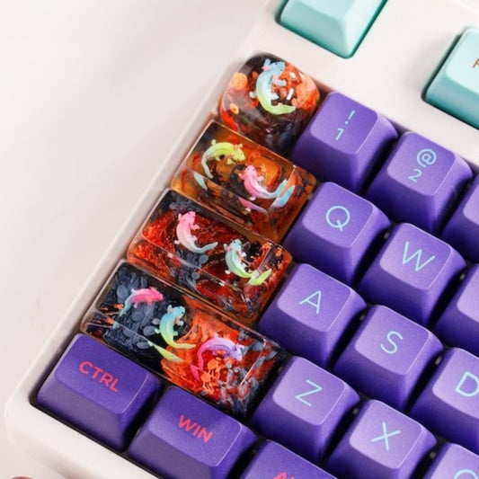 BLACK ORANGE AXOLOTL – ARTISAN KEYCAP