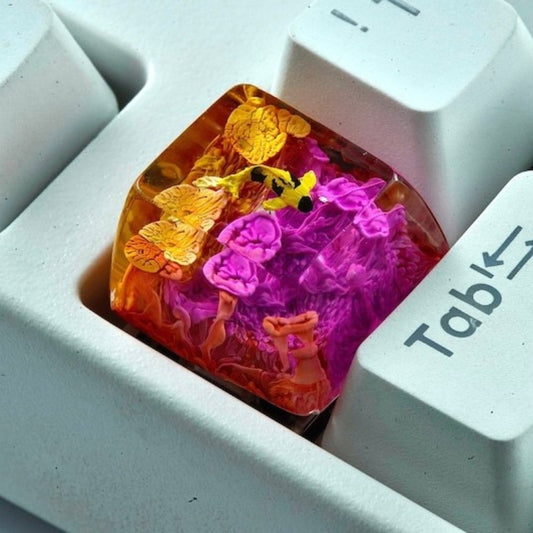PURPLE YELLOW KOI FISH – ARTISAN KEYCAP