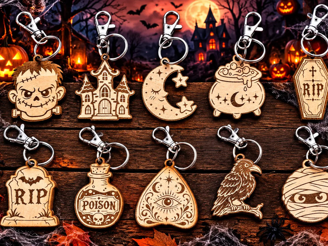 Custom Cute Monster Chibi Wooden & Acrylic Keychains