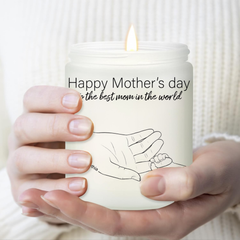 Personalized Mother's Day Candle  A Heartfelt Gift For Mom, Hidden Wonderful Message With Mom's Name And Kid's Name Candle, Best Mom ever gifts - thoughtygift.com