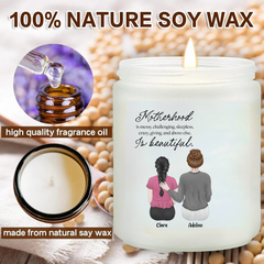 Personalized Mother & Daughter Scented Candle Custom Name & Illustration, Heartwarming Gift for Mom, Birthday, Mother’s Day, Christmas, or Special Occasion  Unique Home Decor Keepsake - thoughtygift.com