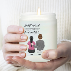 Personalized Mother & Daughter Scented Candle Custom Name & Illustration, Heartwarming Gift for Mom, Birthday, Mother’s Day, Christmas, or Special Occasion  Unique Home Decor Keepsake - thoughtygift.com