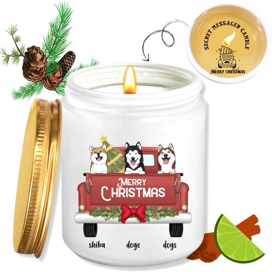 Custom Christmas Candles. ThoughtyGift Personalized Scented Candles for Christmas. Smokeless Scented Candle, Pure Bean Wax, 8 Oz Size - 35m2 Fragrance. Meaningful Christmas Gifts - thoughtygift.com