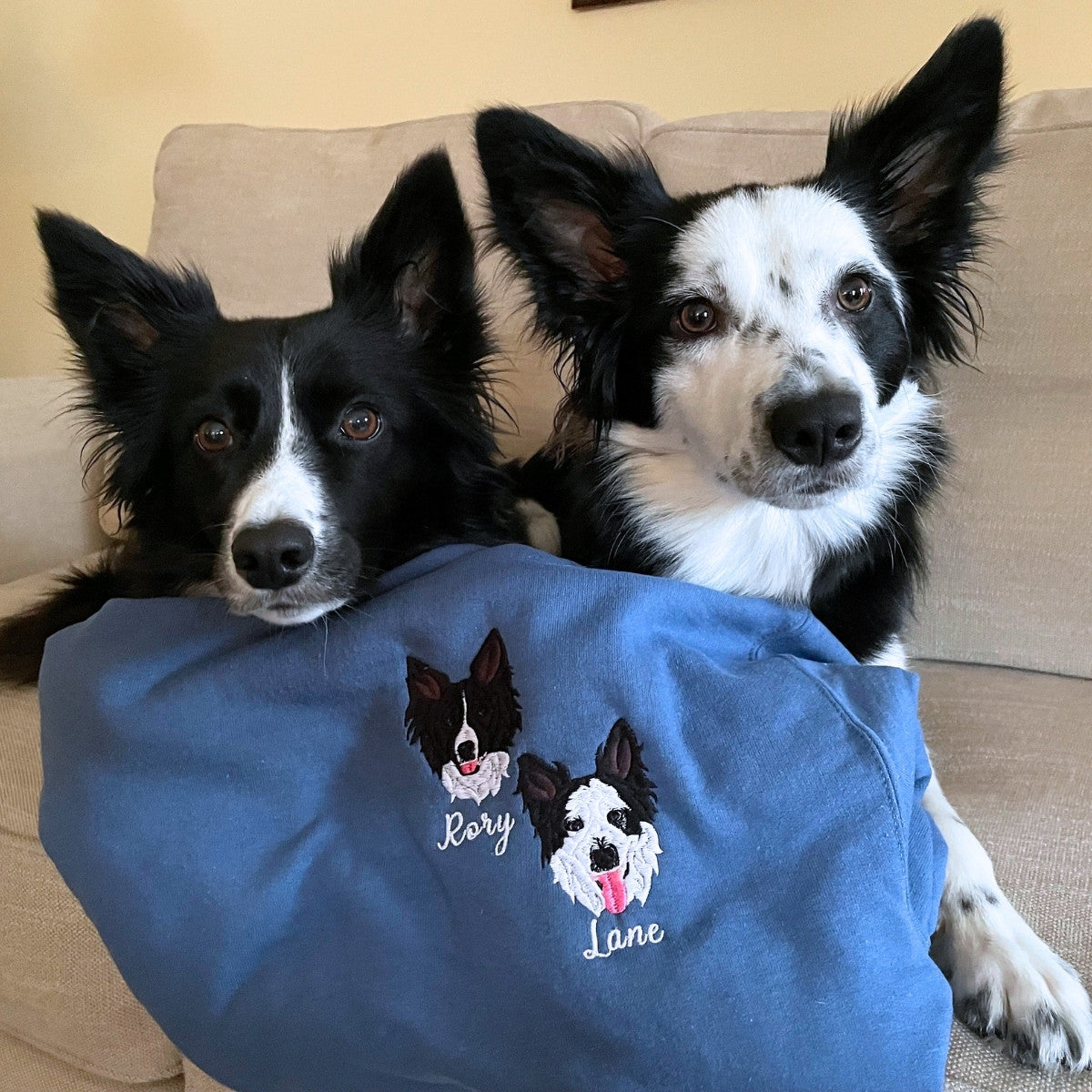 Custom Pet Portrait Embroidered Sweatshirt or Hoodie - Cherish Your Furry Friend