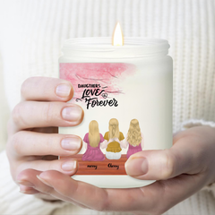 Personalized  Candles With Daughter Love Forever, Gifts For Mom From daughter, Gifts For Mom