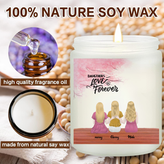 Personalized  Candles With Daughter Love Forever, Gifts For Mom From daughter, Gifts For Mom