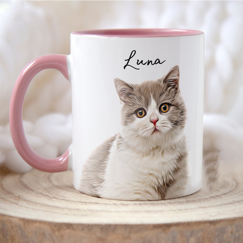 Custom Pet Mug Using Pet Photo + Name Custom Dog Mug Dog Coffee Cup Personalized Pet Mugs Dog Mom Mug Personalized Cat Dad Mug New Dog Mug - thoughtygift.com