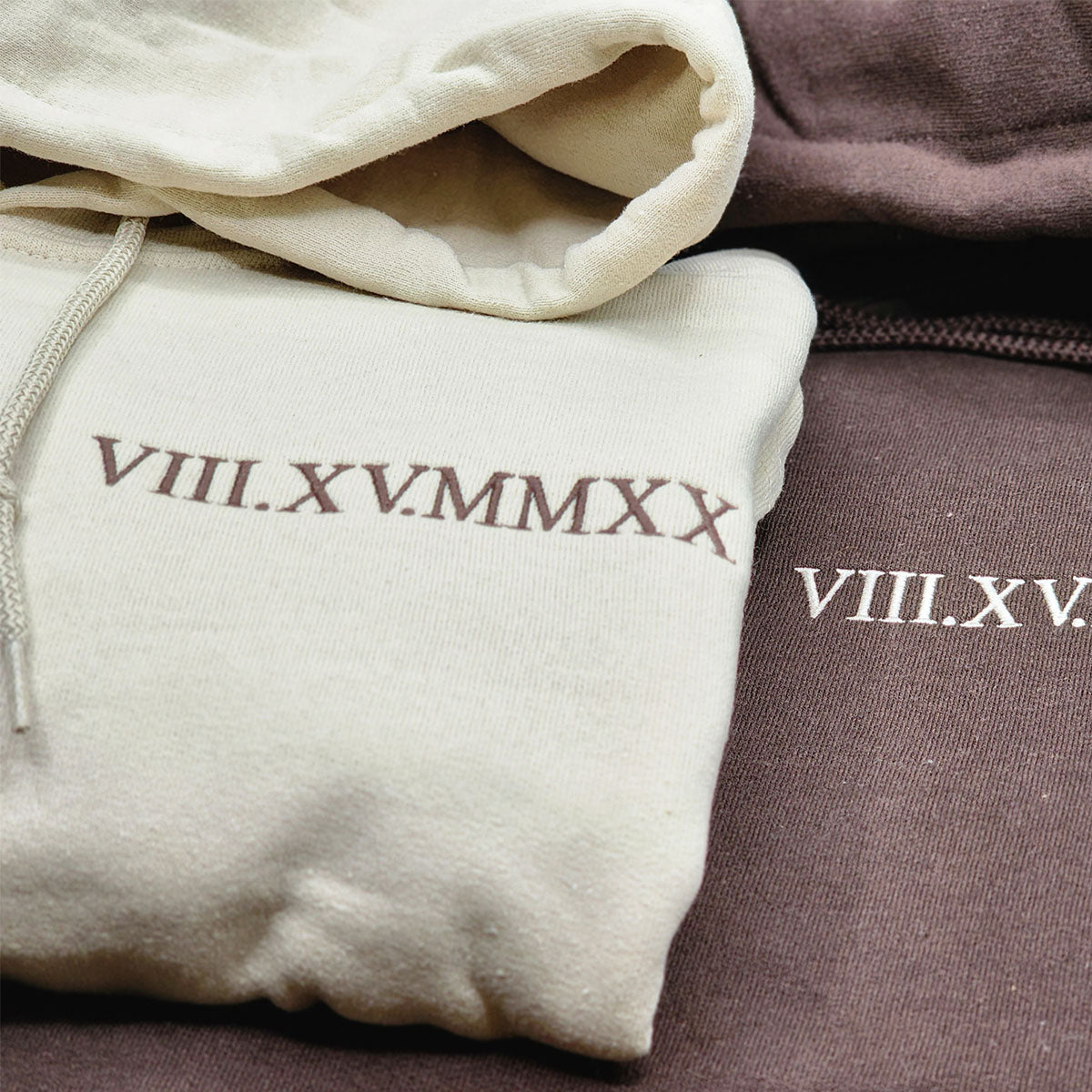 Embroidered Roman Numeral Sweatshirt & Hoodie - Personalized Anniversary Gift