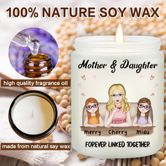 Best Gifts For Mom, Custom Candles With Mother And Daughter, Mother Daughter Gifts, Gifts For Mom