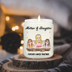Best Gifts For Mom, Custom Candles With Mother And Daughter, Mother Daughter Gifts, Gifts For Mom