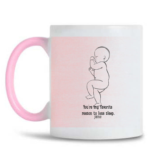 Personalized Baby  and Heartfelt Quote Coffee Mug , Custom Mother’s Day Gift for First Time Moms - thoughtygift.com