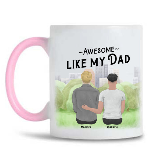 Personalized Fathers Day Mug, Personalized Fathers Day Mug, Unique Gift For Father and Son - thoughtygift.com