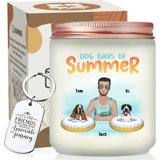 Custom Scented Candles for Summer, Holiday Gifts, Gifts for Him and Pets