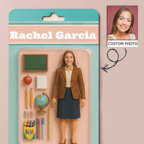 Fully Body Custom 3D Effect Action Figure Pack Packaging Toy Box Style Art Gift Personalized 2D Printing Acrylic Keychain Gift for Mother