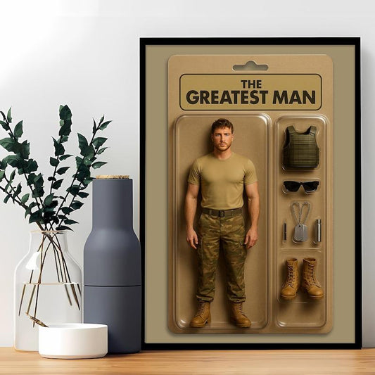 Fully Body Custom Action Figure Portraits | Personalized Toy Box Art | Custom Photo Frame Decorations | Custom Toy Figure