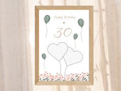 Money gift birthday 30 Personalized to print yourself DIY gift idea Digital download Personalizable Last minute gift