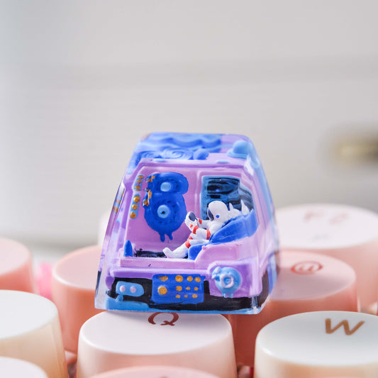 Keycap Astronauts Artisan,Custom Artisan keycap,Resin Keycap,Handmade Gift, Purple keycap,Keycaps anime cute,Keycap Cherry MX,artisan keycap