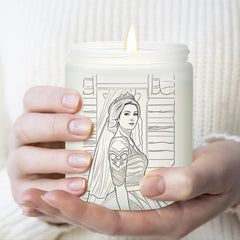 Custom Faceless Scented Candle ,One Line Art Drawing Portrait Sketch Minimalist Art Tattoo Design ,Mom Gift Parent Child Unique Gift Idea