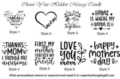 Custom Name Mom And Kid Hands, Great Hidden Message, Custom Mother's Day Gifts From Daughter, Birthday Gifts For Mom, Custom Kids Names