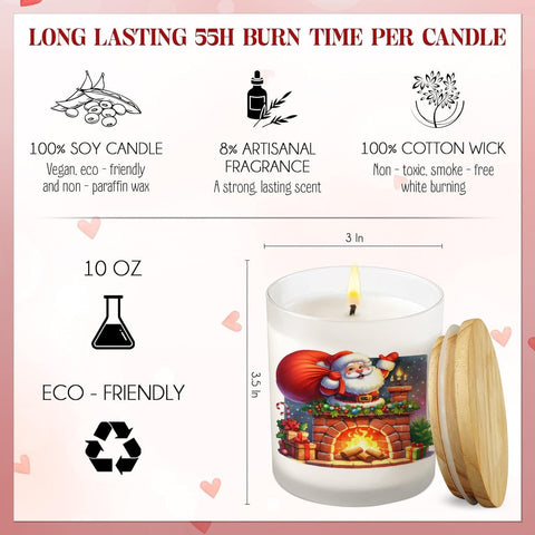 Custom Santa Illustration Candle – Custom Scented Candle For Christmas | Funny Gift For Kids, Family