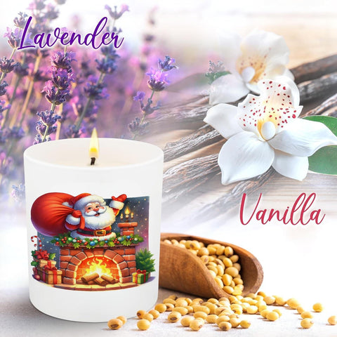 Custom Santa Illustration Candle – Custom Scented Candle For Christmas | Funny Gift For Kids, Family