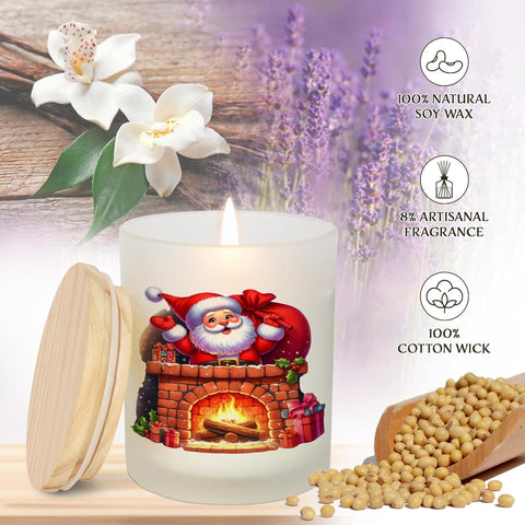 Custom Santa Illustration Candle – Custom Scented Candle For Christmas | Funny Gift For Kids, Family