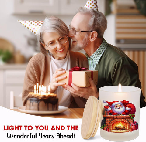 Custom Santa Illustration Candle – Custom Scented Candle For Christmas | Funny Gift For Kids, Family