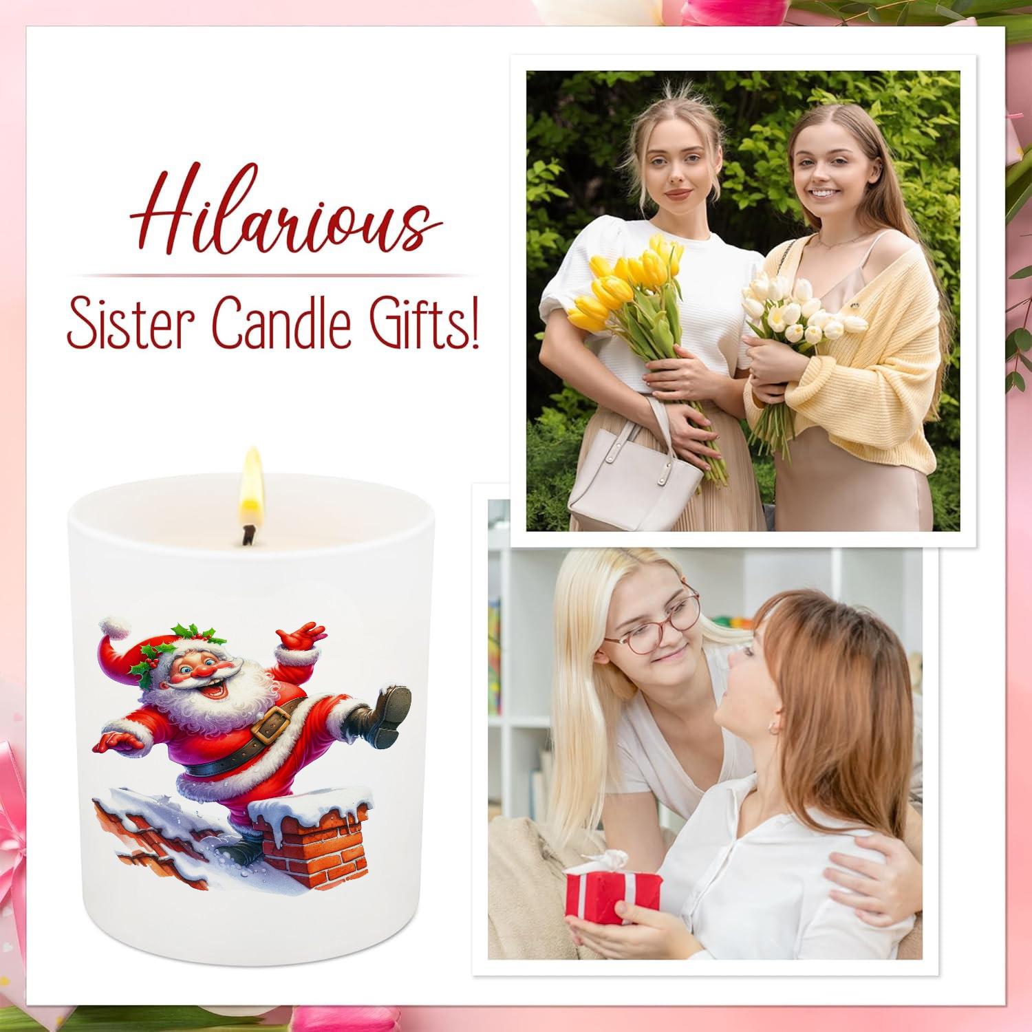 Custom Santa Illustration Candle – Custom Scented Candle For Christmas | Funny Gift For Kids, Family
