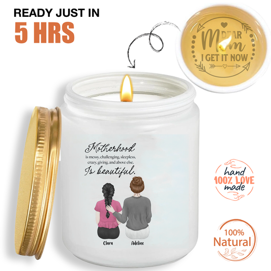 Personalized Mother & Daughter Scented Candle Custom Name & Illustration, Heartwarming Gift for Mom, Birthday, Mother’s Day, Christmas, or Special Occasion  Unique Home Decor Keepsake - thoughtygift.com
