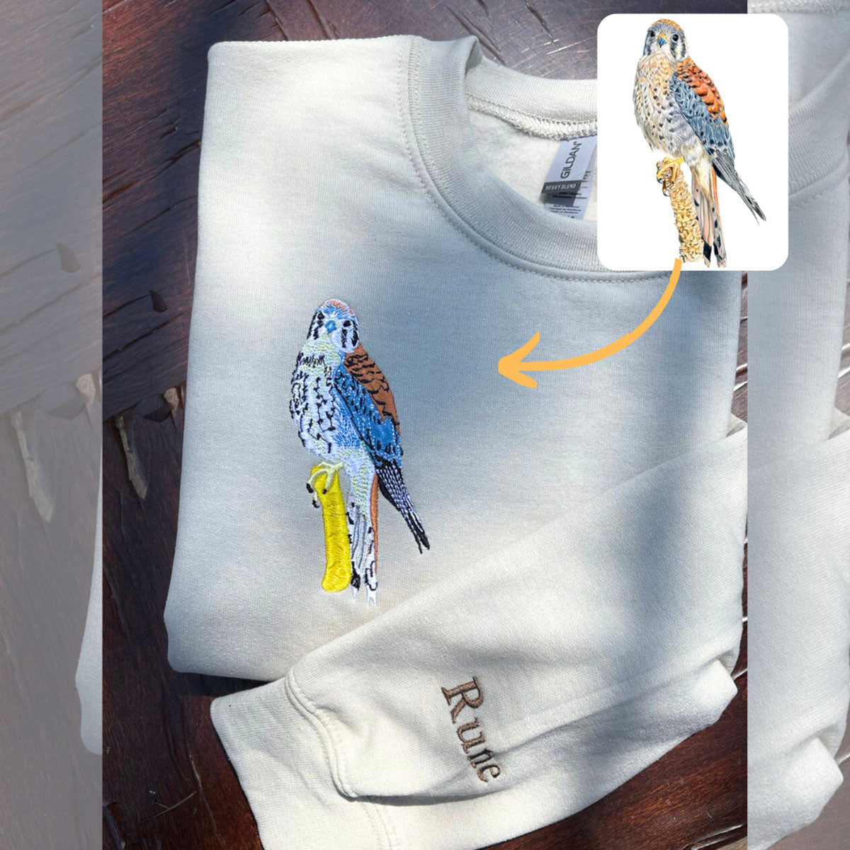 Custom Pet Portrait Embroidered Sweatshirt or Hoodie - Cherish Your Furry Friend