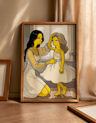 Custom Simpson Style Portrait, Personalized Mother And Children Photo, Funny Mother's Day Gift