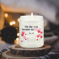 Save The Date Calendar Candle Personalized Calendar Gift For Mother's Day, Hidden Message Scented Candle - thoughtygift.com