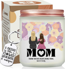 Custom candles ThoughtyGift With Mom And Daughter, Daughter Gift For Mother's Day, Gift For Mother Day - thoughtygift.com